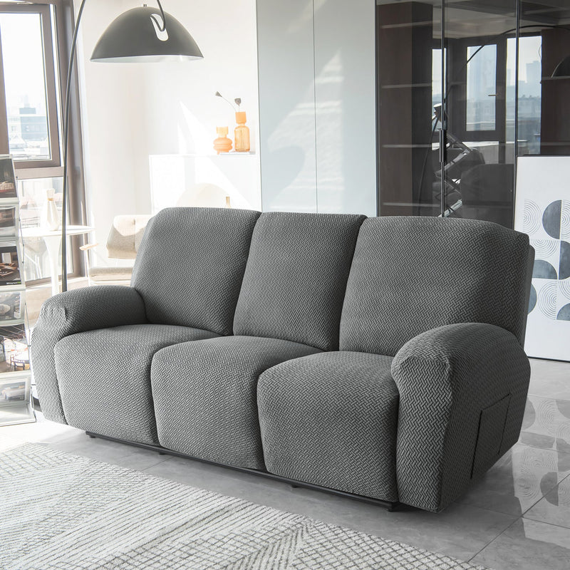 Housse de Fauteuil Relax - Gris Jacquard