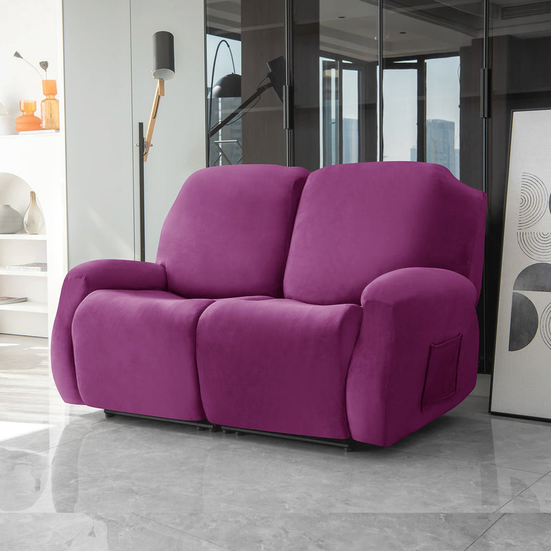 Housse de Fauteuil et Canapé Relax - Velours Mauve