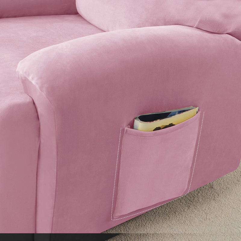 Housse de Fauteuil et Canapé Relax - Velours Rose