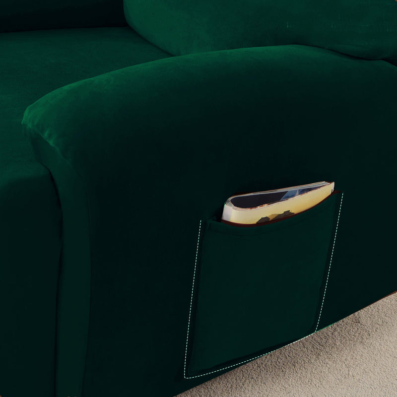 Housse de Fauteuil et Canapé Relax - Velours Vert