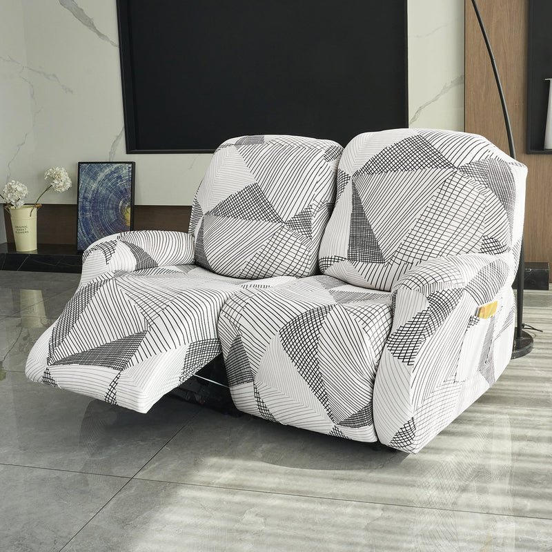 Housse de Fauteuil Relax - Blanc Neige et Noir