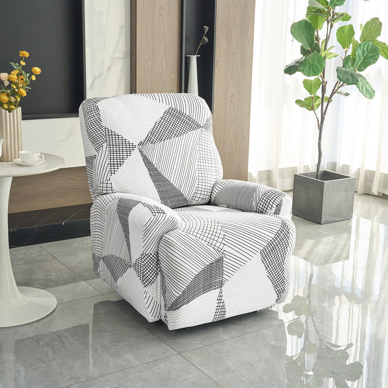 Housse de Fauteuil Relax - Blanc Neige et Noir