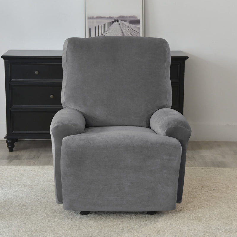 Housse de Fauteuil et Canapé Relax - Velours Gris