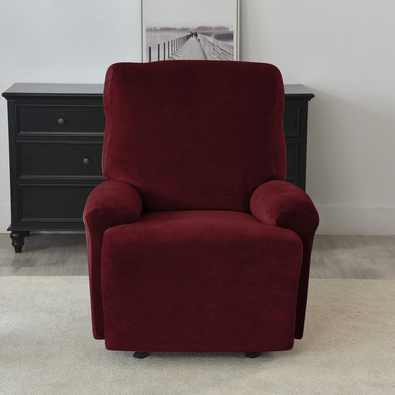 Housse de Fauteuil et Canapé Relax - Velours Bordeaux