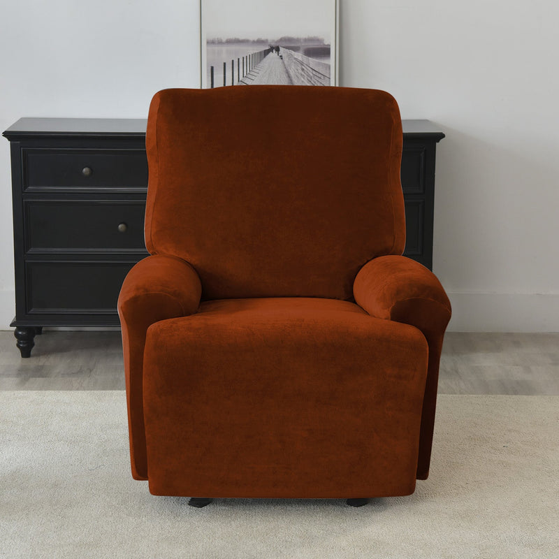 Housse de Fauteuil et Canapé Relax - Velours Marron.