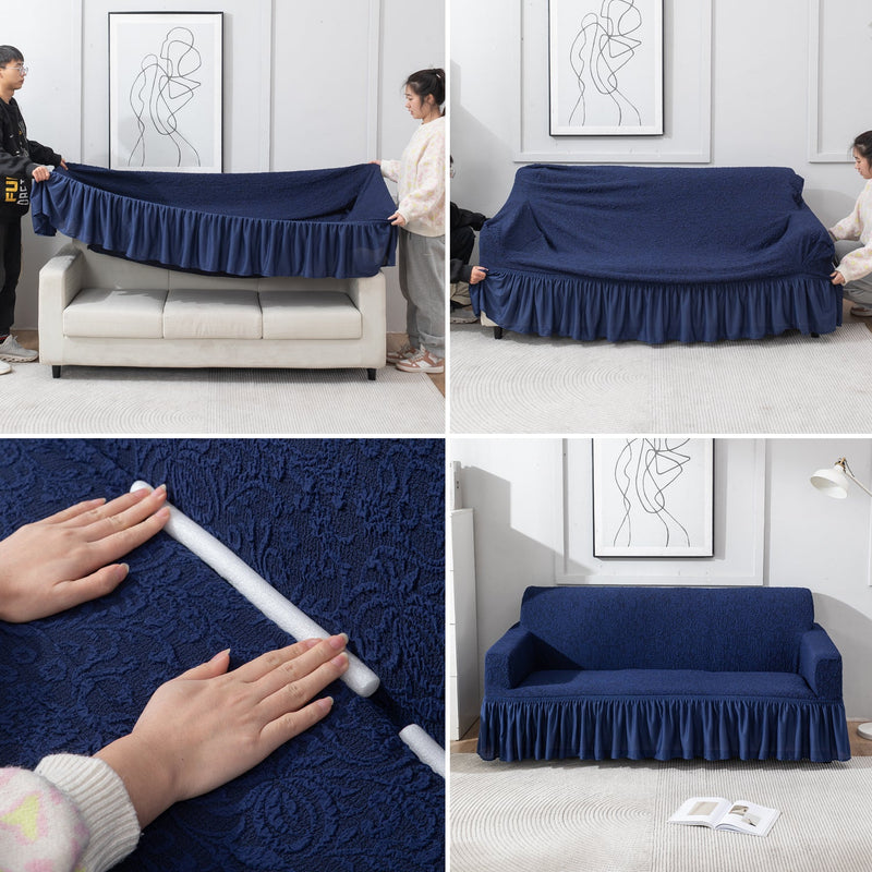 Housse de Canapé Extensible - Bleu Marine