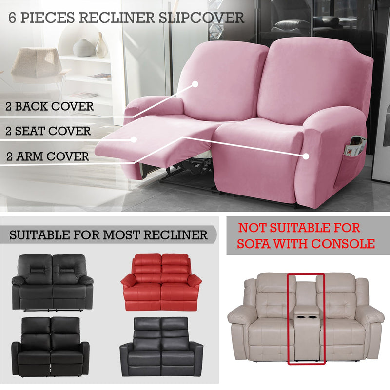 Housse de Fauteuil et Canapé Relax - Velours Rose