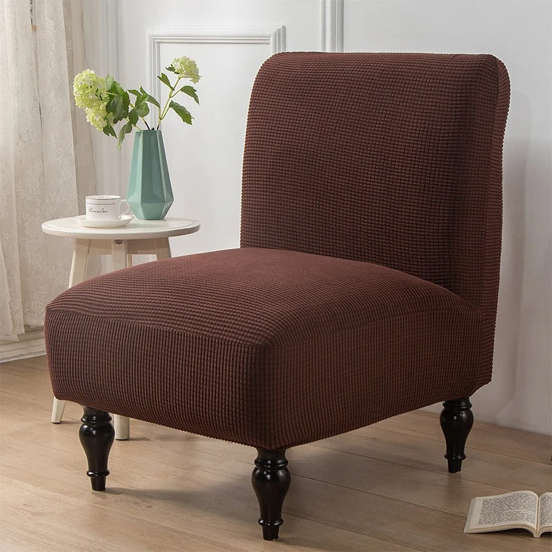 Housse Fauteuil Crapaud Velours - Marron Chocolat