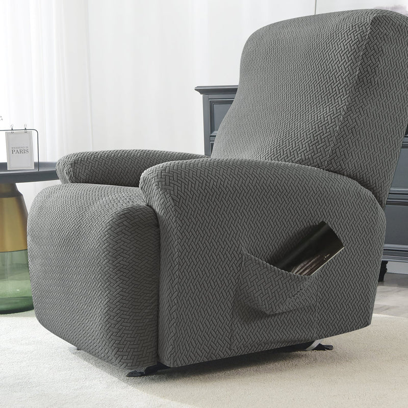 Housse de Fauteuil Relax - Gris Jacquard