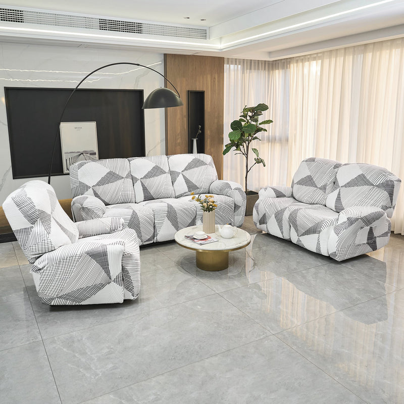 Housse de Fauteuil Relax - Blanc Neige et Noir