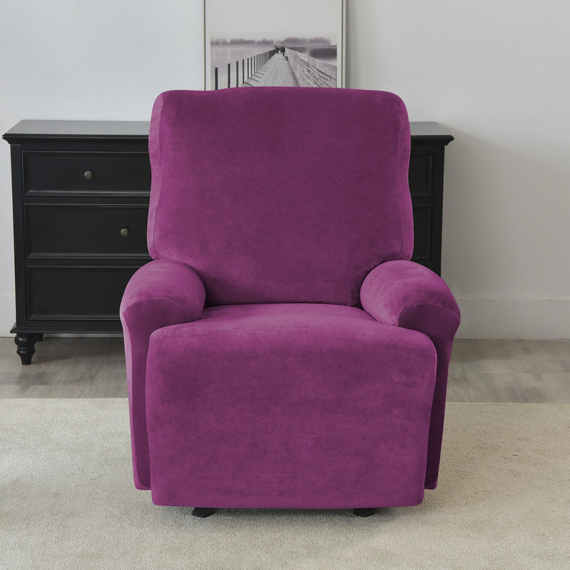 Housse de Fauteuil et Canapé Relax - Velours Mauve