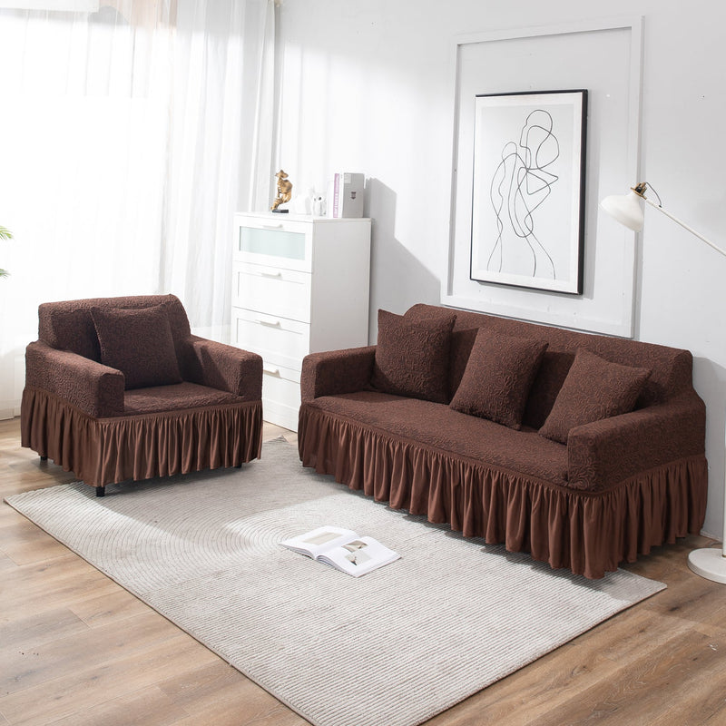 Housse de Canapé Extensible - Marron Noix de Pécan