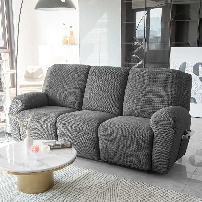 Housse de Fauteuil Relax - Gris Jacquard