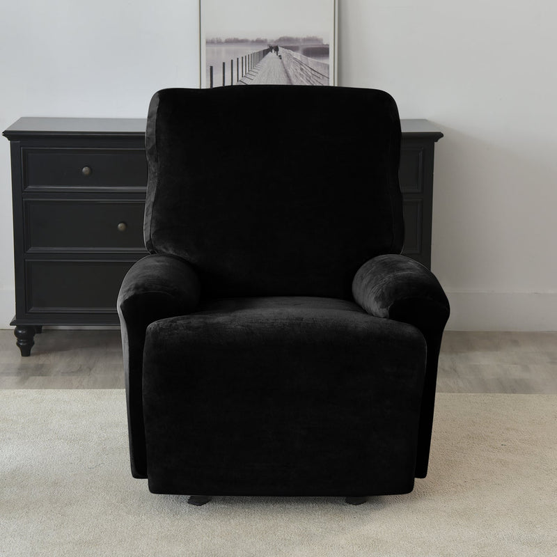 Housse de Fauteuil et Canapé Relax - Velours Noir