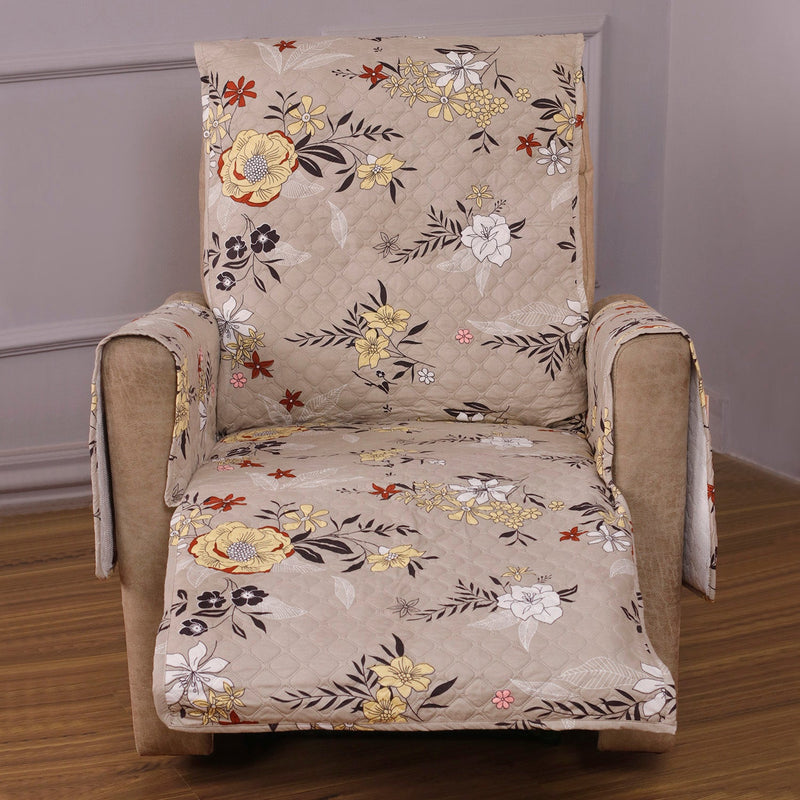 Housse de Fauteuil Relax - Gris Floral