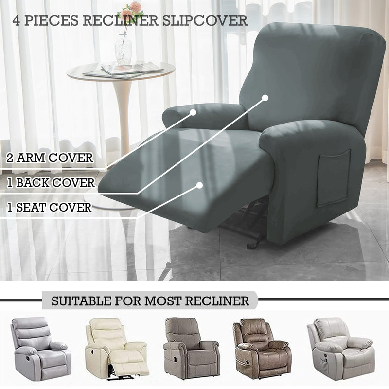 Housse de Fauteuil et Canapé Relax - Gris foncé