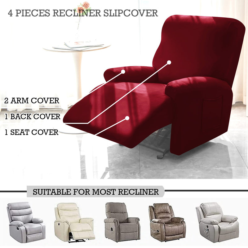 Housse de Fauteuil et Canapé Relax - Rouge Bordeaux