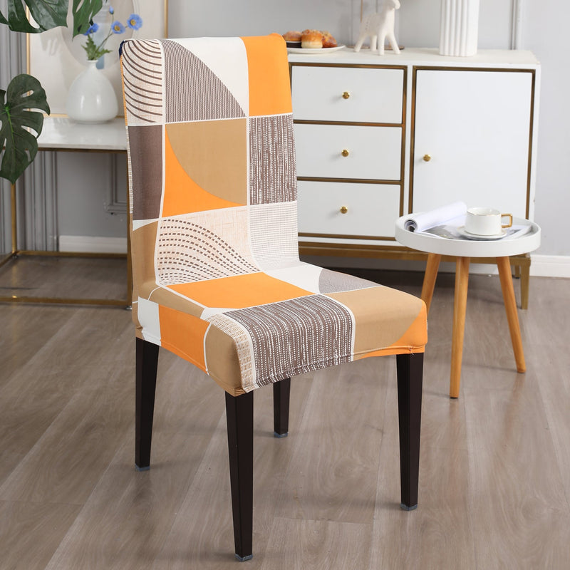 Housse de Chaise Extensible - Mosaïque Orange