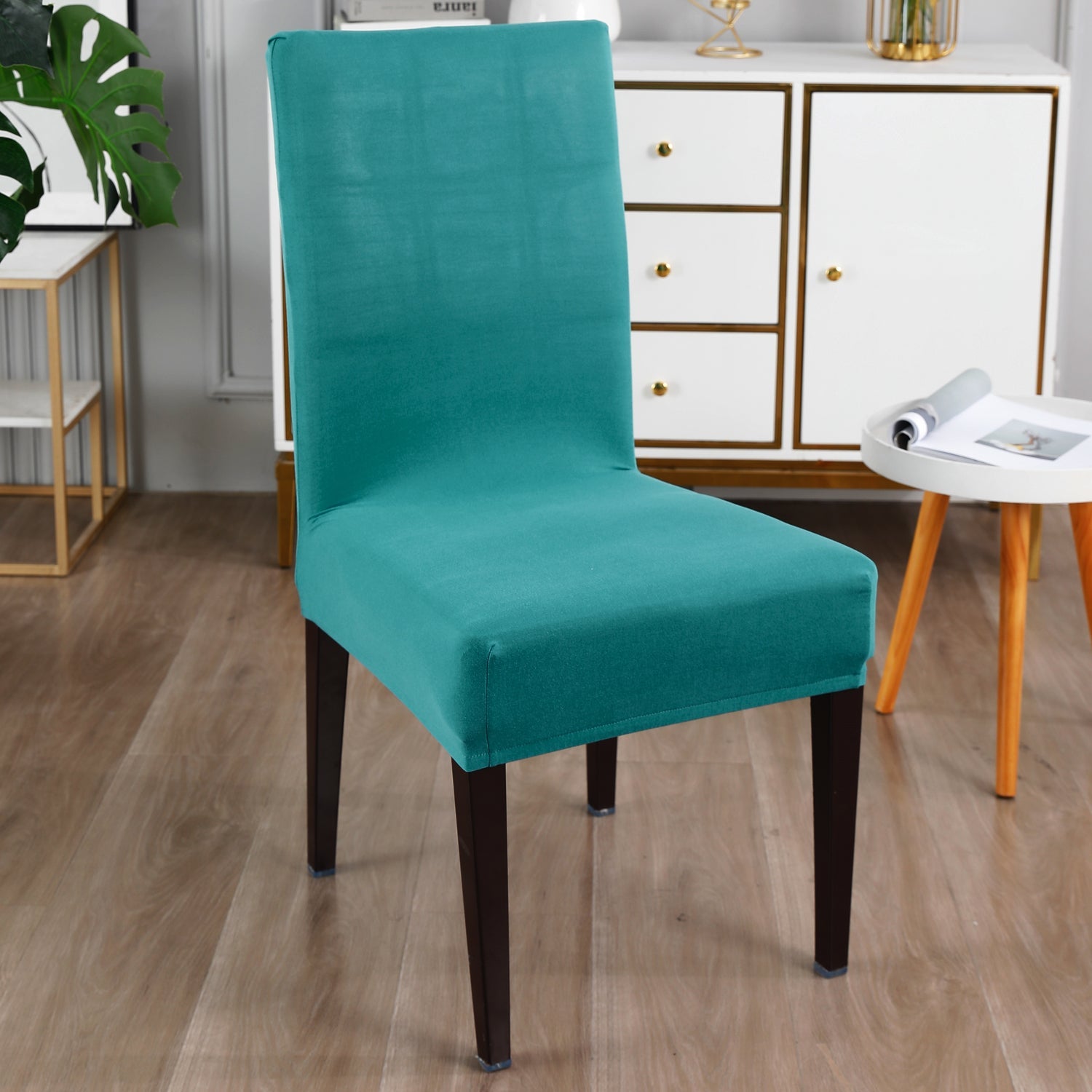 Housse de Chaise Extensible - Cyan Foncé