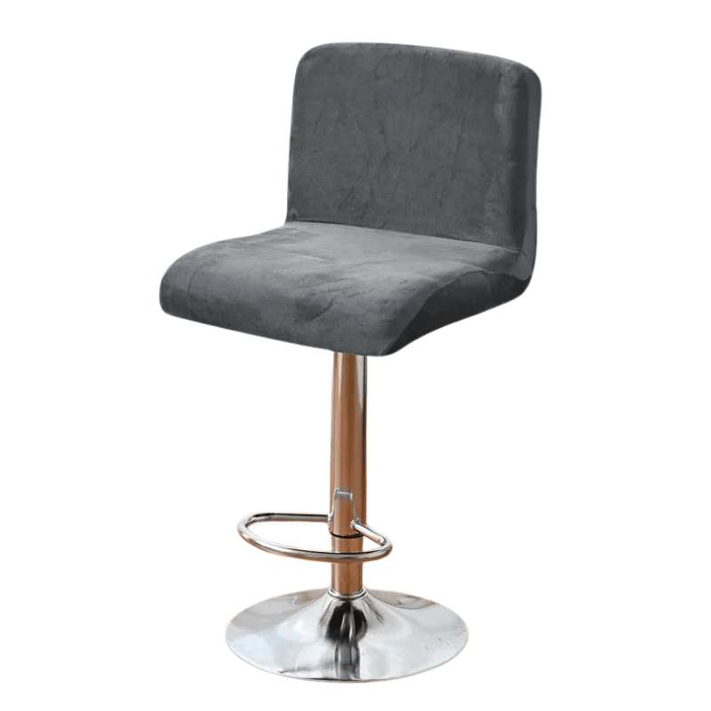 Housse Tabouret de Bar - Velours Gris