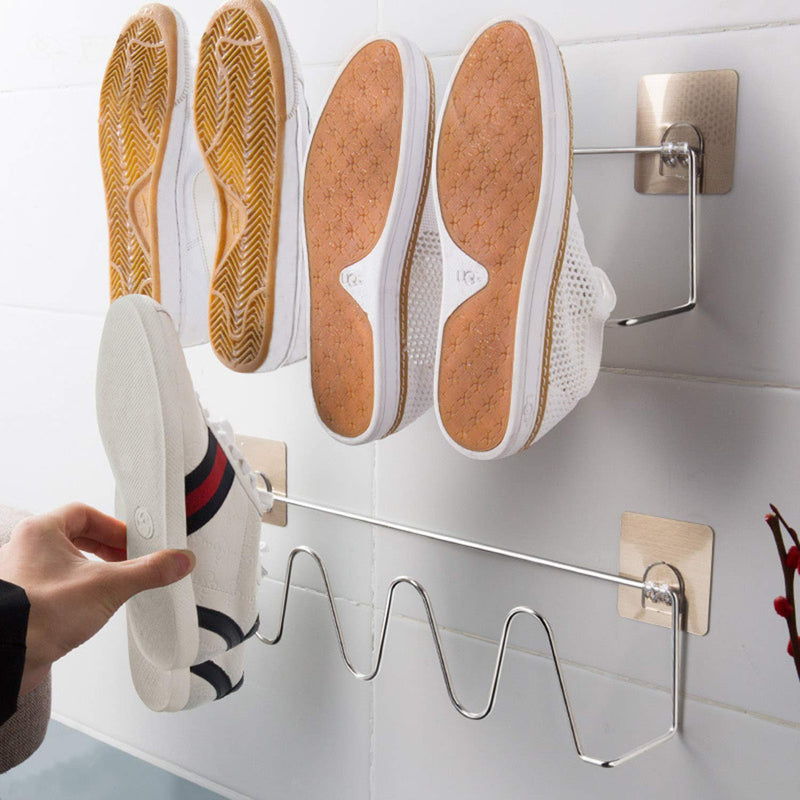 Série d'autocollants magiques, support de chaussures sans perçage pour tongs, pantoufles de salle de bain