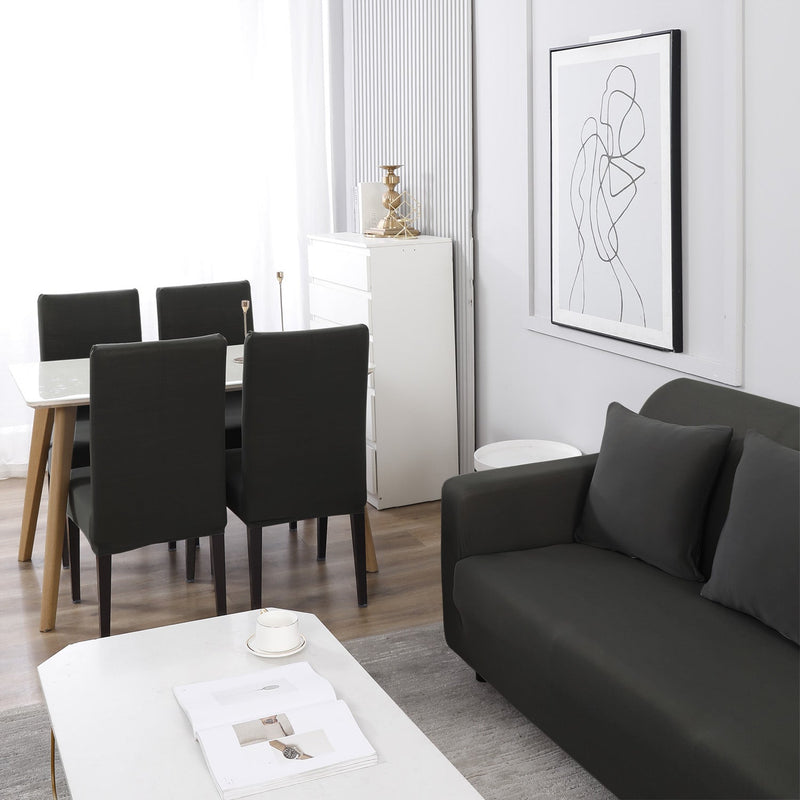 Housse de Canapé Extensible - Gris Foncé