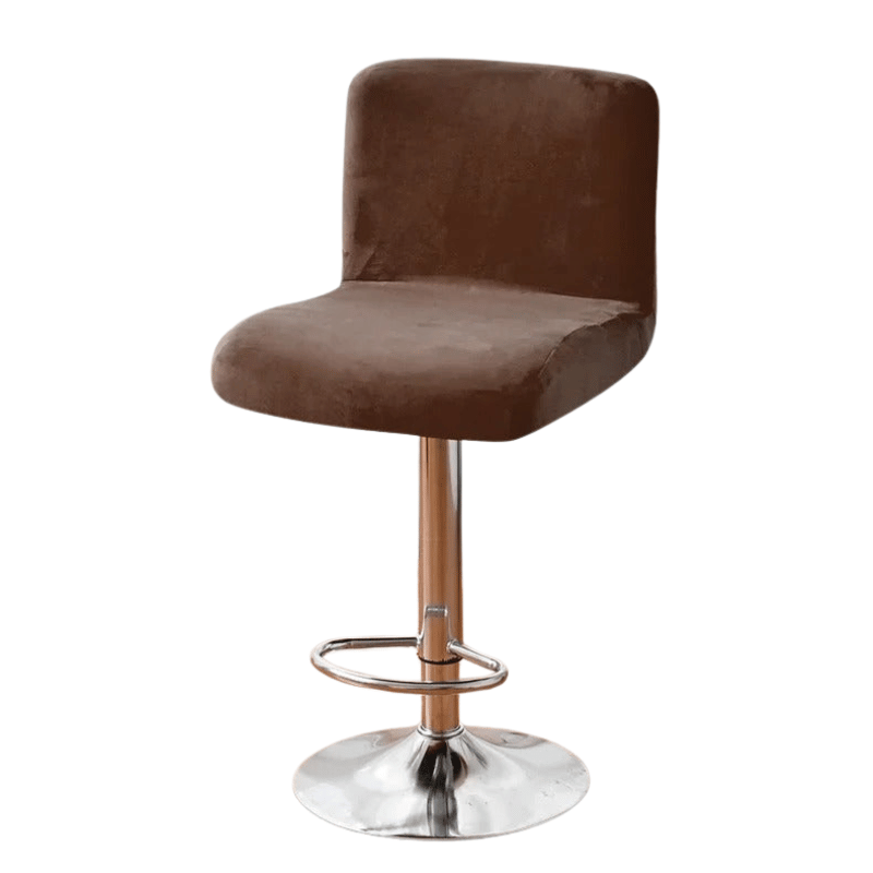 Housse Tabouret de Bar - Velours Marron