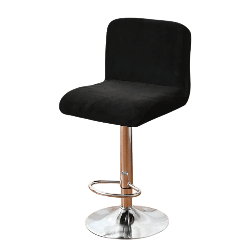 Housse chaises de Bar Velours Noir