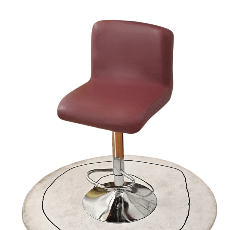 Housse chaises de Bar Simili Cuir Imperméable Rouge Bordeaux