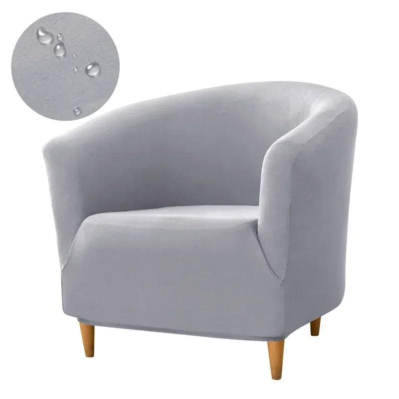 Housse Fauteuil Cabriolet - Velours Gris Clair