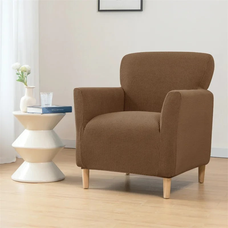 Housse Fauteuil Club Marron