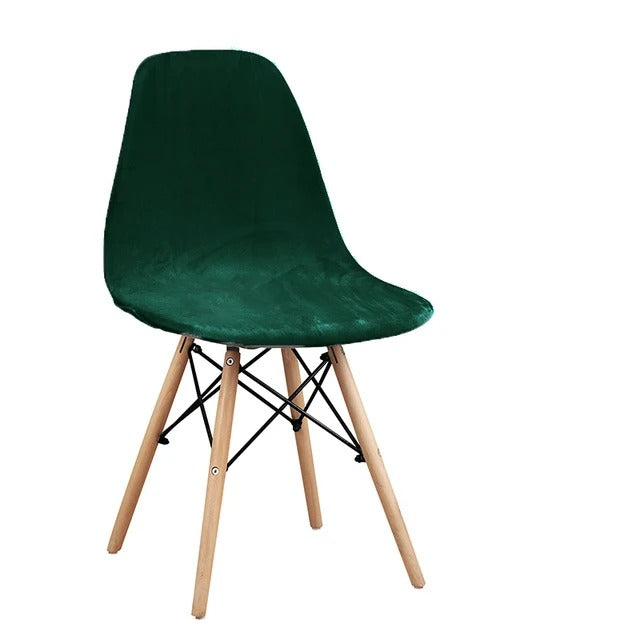 Housses de Chaises Scandinaves - Velours Vert Forêt