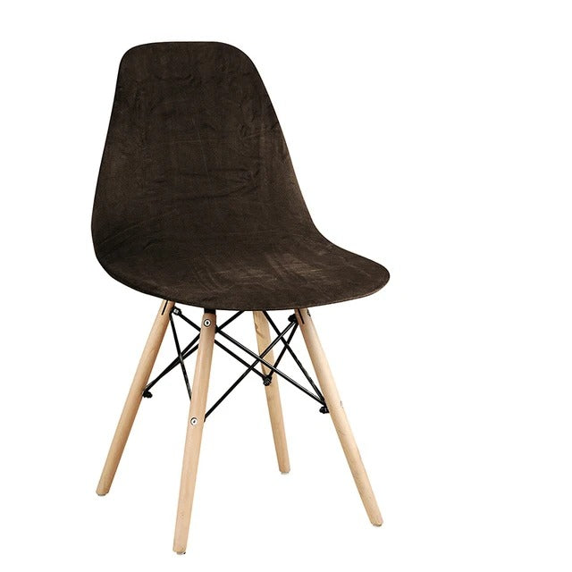 Housses de Chaises Scandinaves Velours Marron