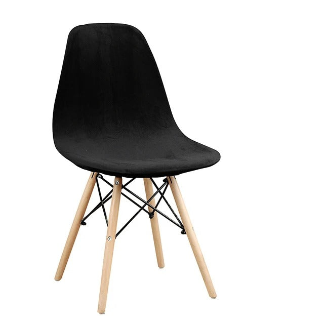 Housses de Chaises Scandinaves - Velours Noir