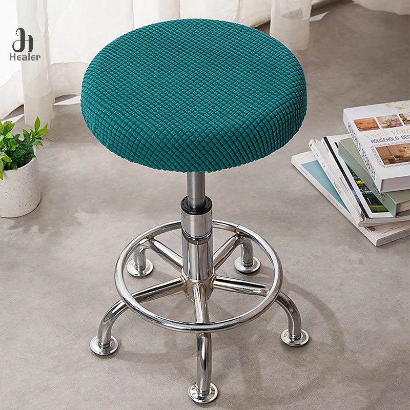 Housse Tabouret Bar Rond Jacquard