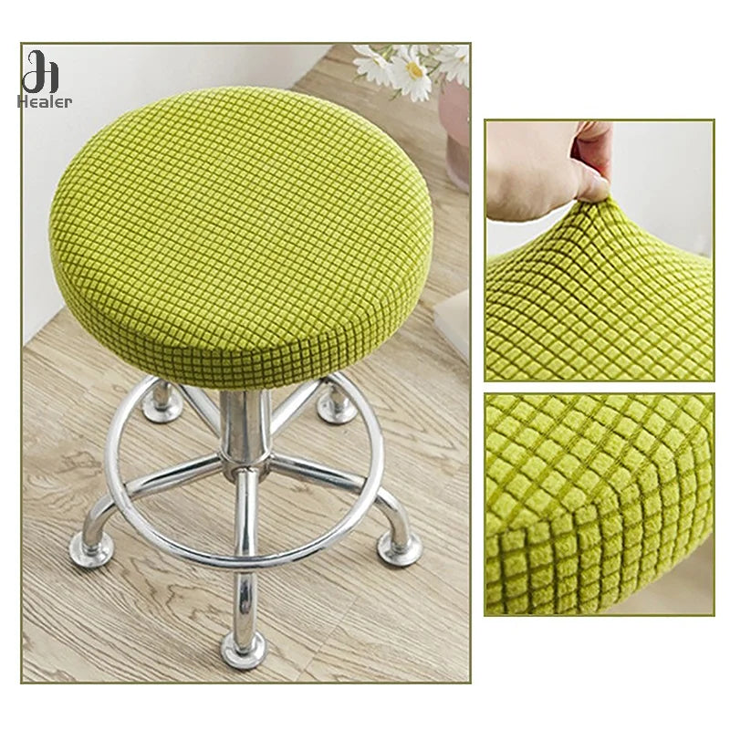 Housse Tabouret Bar Rond Jacquard