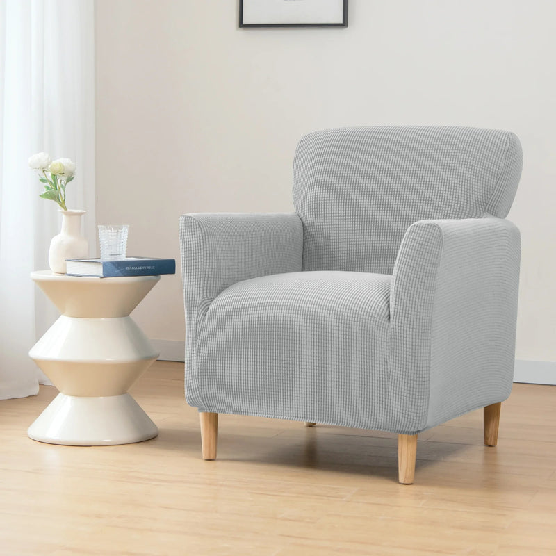 Housse Fauteuil Club Gris Clair