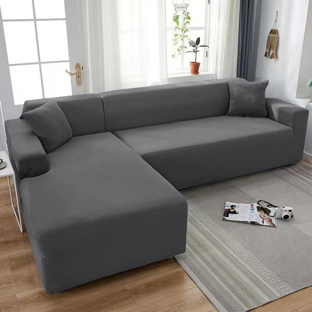 couverture de canapé gris foncé
