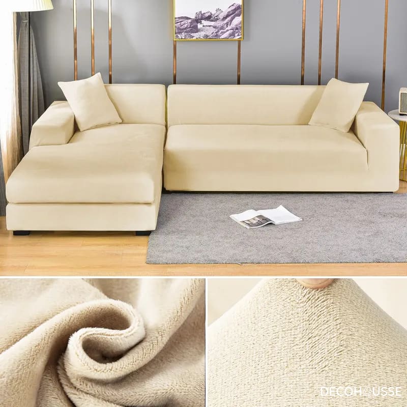 Housse de Canapé d'Angle - Beige