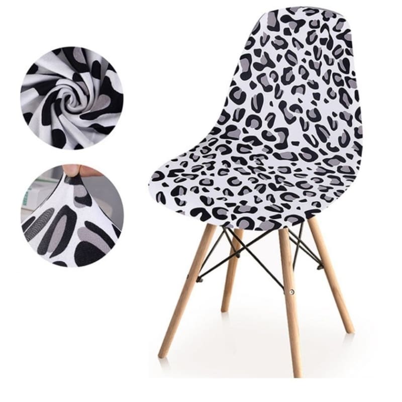 Housse de Chaise - Motif Noir et Blanc