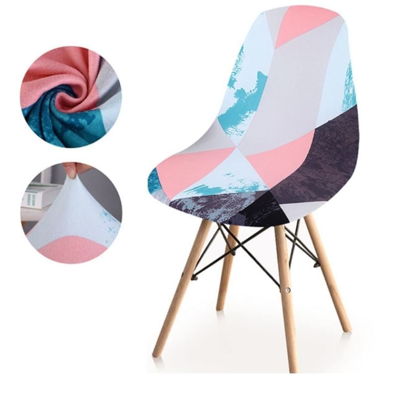Housse de Chaise - Motif Scandinave Mosaïque