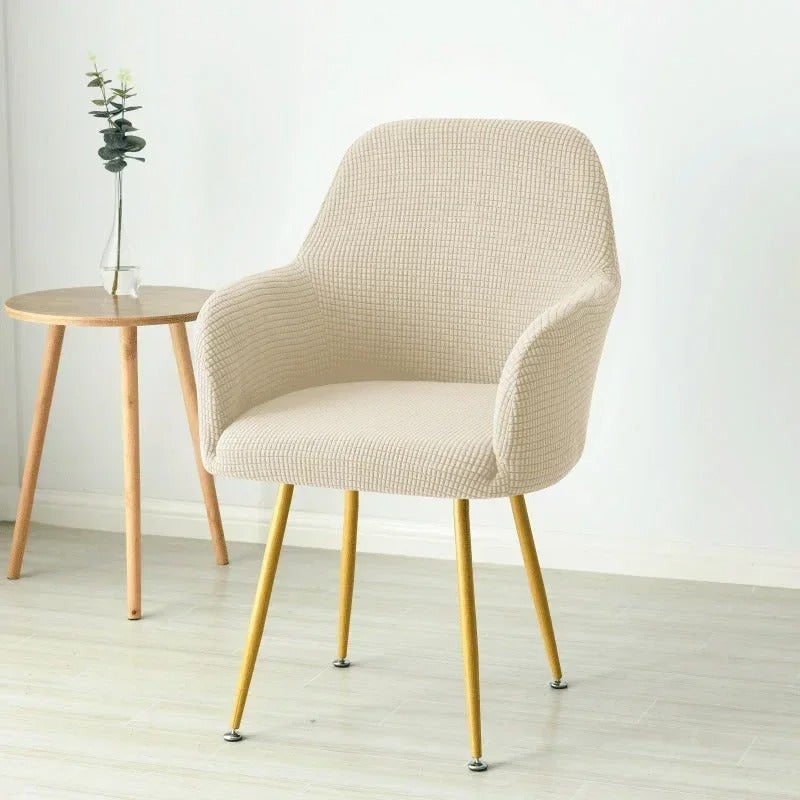 Housse de Chaise Scandinave - Avec Accoudoirs - Beige