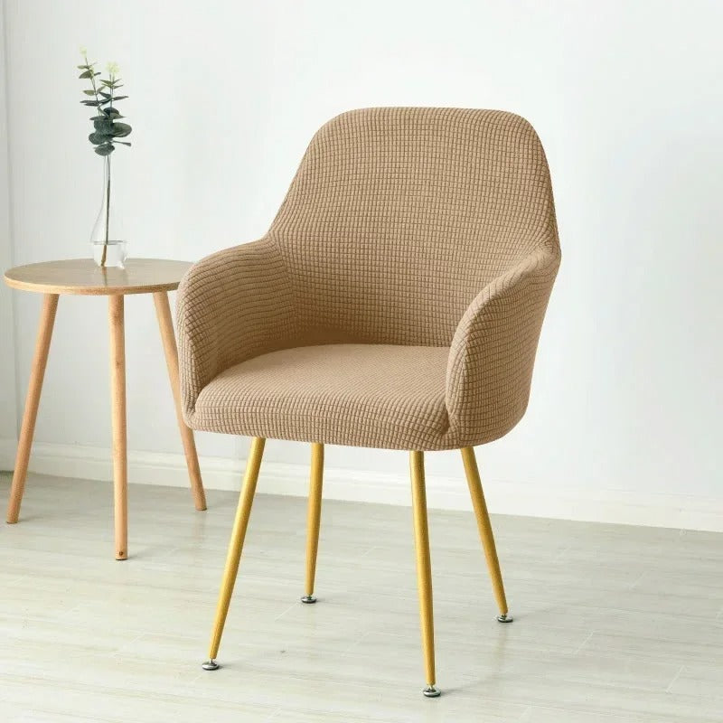 Housse de Chaise Scandinave - Avec Accoudoirs - Marron