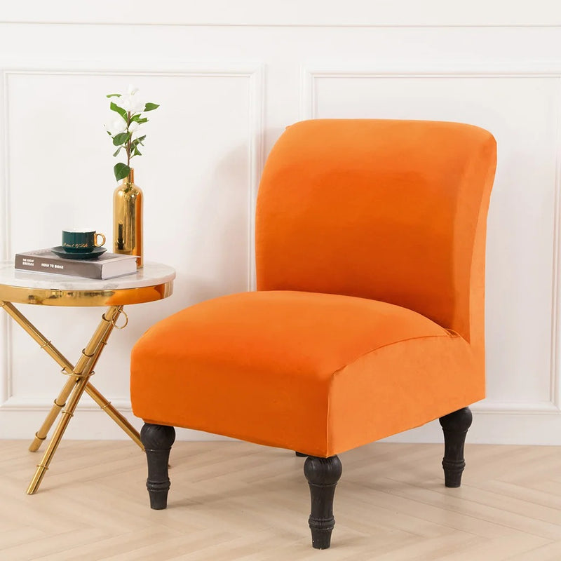 Housse Fauteuil Crapaud - Velours - Orange