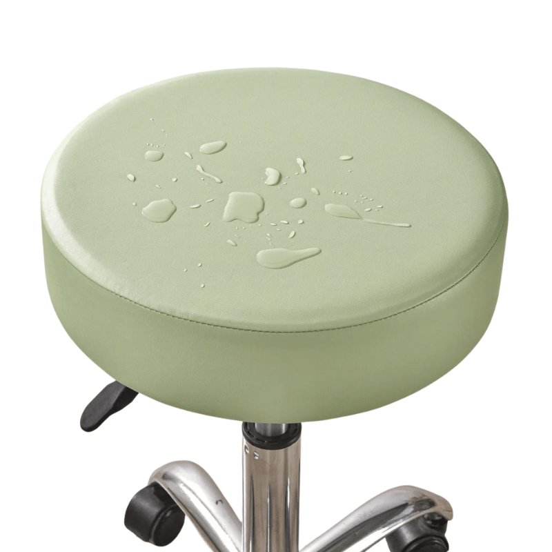 Housse Tabouret de Bar Rond - Imperméable - Vert d'Eau