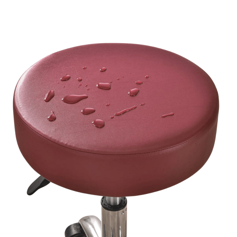 Housse Tabouret de Bar Rond Imperméable - Rouge