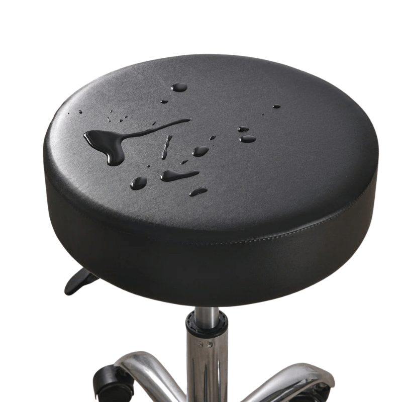 Housse Tabouret de Bar Rond Imperméable - Noir