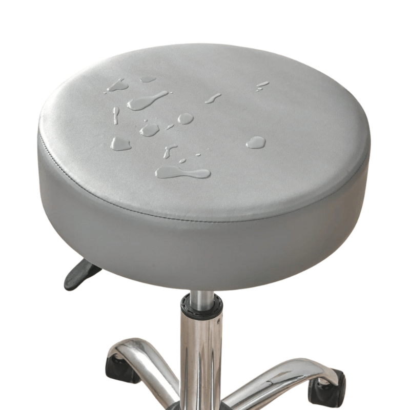 Housse Tabouret de Bar Rond Imperméable - Gris