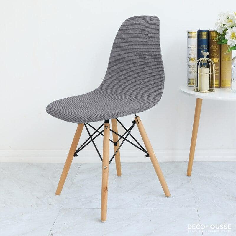 Housses de Chaises Grises Motif Scandinave