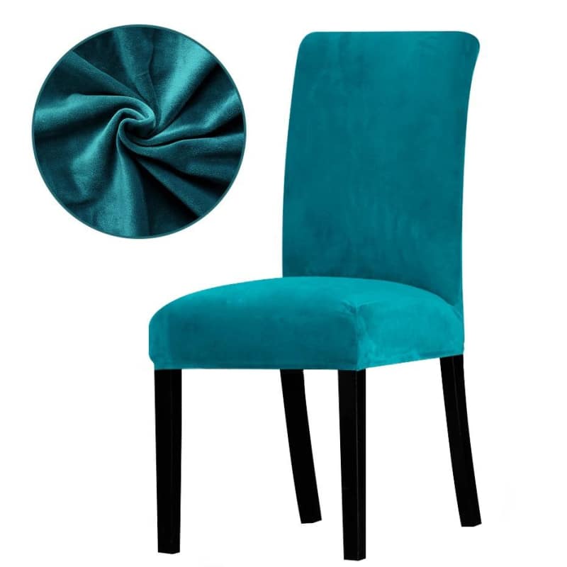 Housse de Chaise Velours - Azul